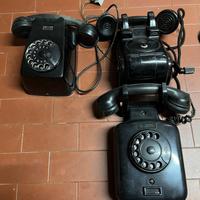 Telefoni a disco da parete in bachelite nera