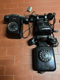 Telefoni a disco da parete in bachelite nera