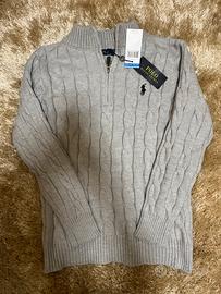 Polo Ralph Lauren Quarter-Zip Grigio M - NUOVO