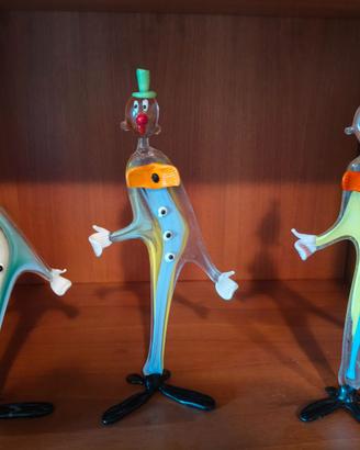 Pagliacci in vetro di Murano