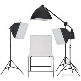 Kit Illuminazione Studio Fotografico Soft Box Luci