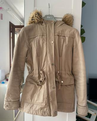 Giacca/parka donna color beige/tortora