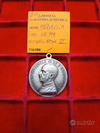 MEDAGLIA VITTORIO EMANUELE III° RE E IMPERATORE.