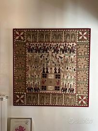 Arazzi indiani antichi, incorniciati e intelaiati