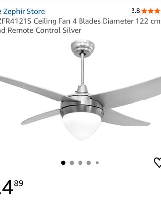 Ventilatore da soffitto,  marca zephir