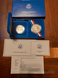 Liberty Silver Dollar+Half dollar in cofanetto