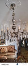 Lampadario Vintage  con Cristalli  BACCARAT