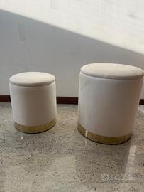 Pouf bianchi contenitori (nuovi)