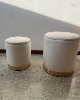 Pouf bianchi contenitori (nuovi)