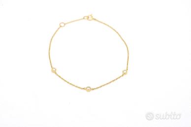 Bracciale in oro giallo con diamanti Ct 0,12