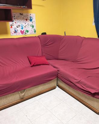 Divano  letto angolare con contenitore