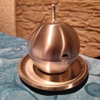 Zuccheriera Morinox Mela in acciaio inox, con piat