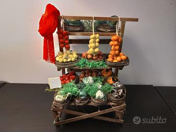 Banco frutta Presepe Napoletano Sped.Gratis