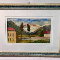 Dipinto di Giovanni Morzenti : "Paesaggio"