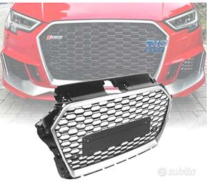 GRIGLIA AUDI A3 8V 16-20 LOOK RS3 NERO ARGENTO
