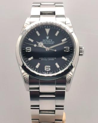 Rolex Explorer 114270 NO fori ~ 2003 BOX revisiona