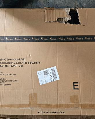 Gabbia per trasporto cani 122 cm × 74,5 x 80,50