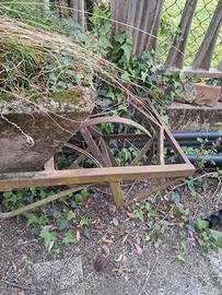 carriola giardino fatta a mano anni 40 con portafi