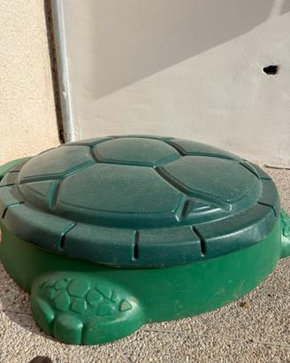 Sabbiera Tartaruga per Bambini con Coperchio