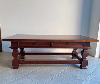 Tavolino per salotto in legno con cassetti