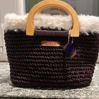 Borsa in cordino marrone