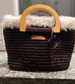 Borsa in cordino marrone