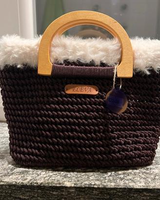 Borsa in cordino marrone