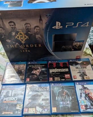 PS4 500GB con scatola originale + 8 giochi