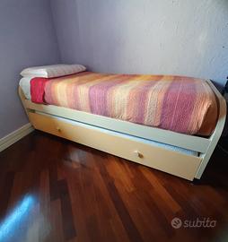 Struttura letto singola con letto estraibile 