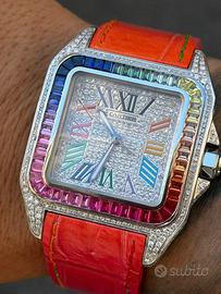 Cartier Santos 100 L Raimbow .. negoziante !!!!