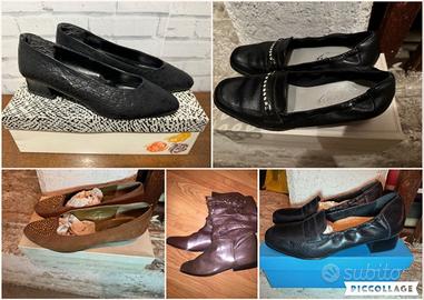 Lotto 5 paia scarpe donna tacco basso numero 37