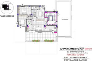Appartamento di 117 m² con 4 locali e box auto a C