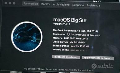 MACBOOK PRO RETINA 13,3 I5