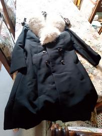 cappotto con collo in lince 