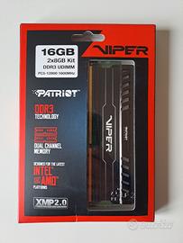 RAM DDR3 Patriot Viper 16Gb 1600Mhz