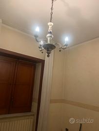 Lampadario ceramica di capodimonte