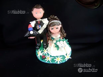 Sposi-PortaFoto Per Matrimonio Da Mettere In Torta