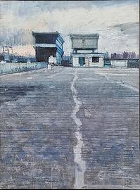 BERNARDO SICILIANO "New York" Tecnica mista/ tela