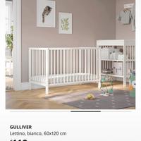Lettino ikea con materasso e traversine