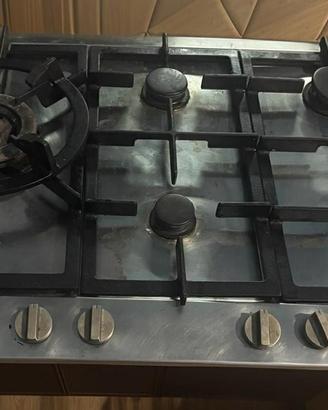 Piano Cottura a Gas, 5 Fuochi, Acciaio Inox