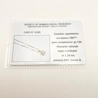 Collana oro 18KT diamante 0.24; VVS G