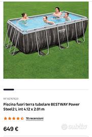 Piscina fuori terra best way 4,12 x 2,01
