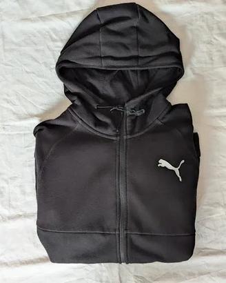 Felpa Puma con Cappuccio e Zip - Nero taglia S