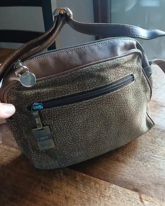 Tracollina Borbonese vintage in pelle e camoscio