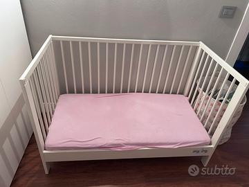 Lettino neonato ikea Gulliver con materasso