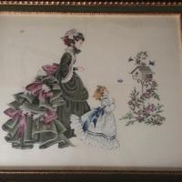 Quadro punto croce 46hx56 incorniciato