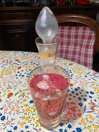 Bottiglia liquore rosso pompeiano vintage anni 70