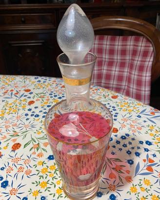 Bottiglia liquore rosso pompeiano vintage anni 70
