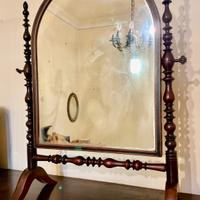 Specchio antico girevole in noce fine 800'