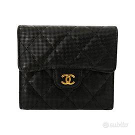 PORTAFOGLIO NERO CLASSICO CHANEL FLAP